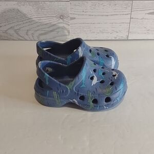 Capelli Infant/Toddler Rubber Slingback Clogs Slip-on Shark Water Shoes Size 3